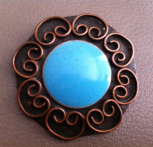 Broche Vintage Art Déco De JEAN AUGIS - Bronze Argenté, Made In France, Occasion