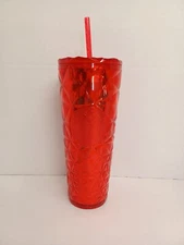 Starbucks Holiday 2023 24 Oz Venti Tumbler Poinsettia Red Prism Cold Cup
