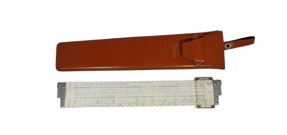 The Deci-Lon 10 is widely considered K&E's finest slide rule — this is the Rolex of pre-calculator math tools, complete with leather case.