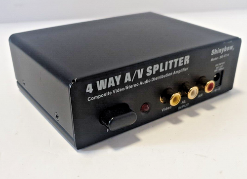 4 Way A/V Splitter Amplifier Maplin Shinybow Model: SB-3714