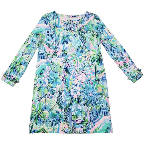 lilly pulitzer monica beach dress LILLY PULITZER SIZE MEDIUM MONICA BEACH DRESS *GYPSEA* WATERFALL HEM