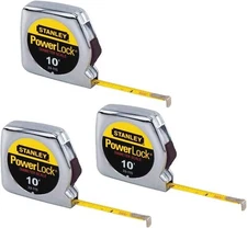 Stanley Hand Tools 33-115 10' x 1/4 PowerLock Pocket Tape Rule (3 Pack)