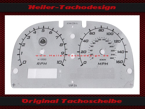 Tachoscheibe für Lotus Exige 111R 2006 vor Facelift 160 Mph zu 260 Kmh - Picture 2 of 2