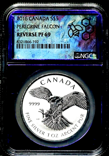 2016 $5 Canada Silver Peregrine Falcon - NGC Reverse PF 69 BS172