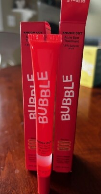 Bubble Skincare (Lot of 2)Knock Out Spot Treatment 10mL 1.5% Salicylic Acid  NEW
