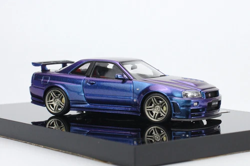 PGM 1/43 Alloy diecast car model Nissan GTR R34 full open magic purple - Picture 17 of 20