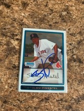 Stolmy Pimentel Signed 2009 Bowman Chrome Rc Auto Boston Red Sox