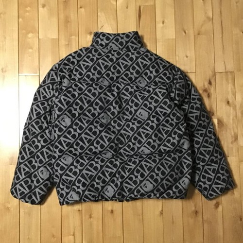 BAPE Denim Monogram Puffer Down Jacket A Bathing Ape Size M - Picture 2 of 7