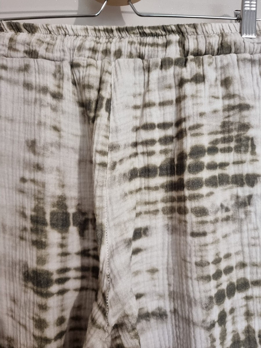 Pantalon Détente Banditas From Marseille – Gaze De Coton Tie & Dye Kaki