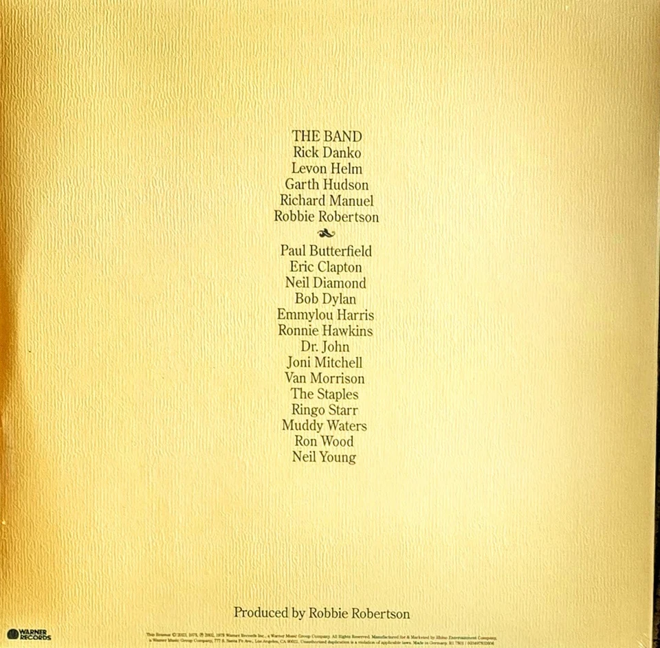 THE BAND THE LAST WALTZ - 180-GRAM VINYL 3-LP SET " NEW, SEALED " - Image 2 of 2