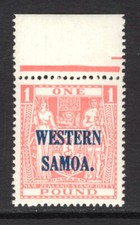 M18739 Samoa 1935 SG192 - &pound;1 pink.