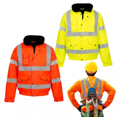 Hi Viz Sicherheit Bomberjacke Arbeitskleidung reflektierend wasserdicht für den Bau