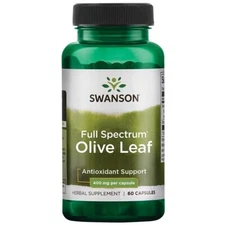 Swanson Full Spectrum Olive Leaf Extract 400 mg 60 Caps Exp 2/28 Fast Free Ship