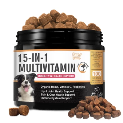 DAILY PET CARE Dog Multi Vitamins Chew, Probiotics For Dogs For Immune System, Gut, Dog Joint