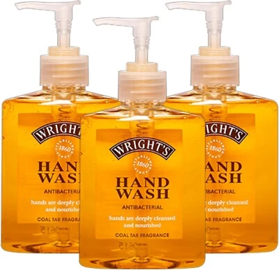WRIGHTS Wright's Antibacterial Hand Wash Coal Tar 250ml , Pack 3