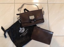 My Flat In London Brighton Brown Leather Flap Luxe Clutch/purse Wallet Complete