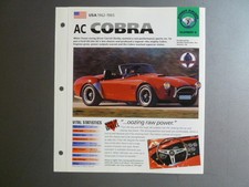 1962 - 1965 AC Cobra IMP "Hot Cars" Spec Sheet, Folder, Brochure Awesome L@@K