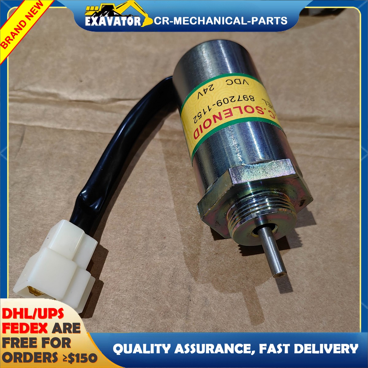 897209-1152 Solenoid Valve Fit for Kobelco SK75-8 SY75C for Isuzu