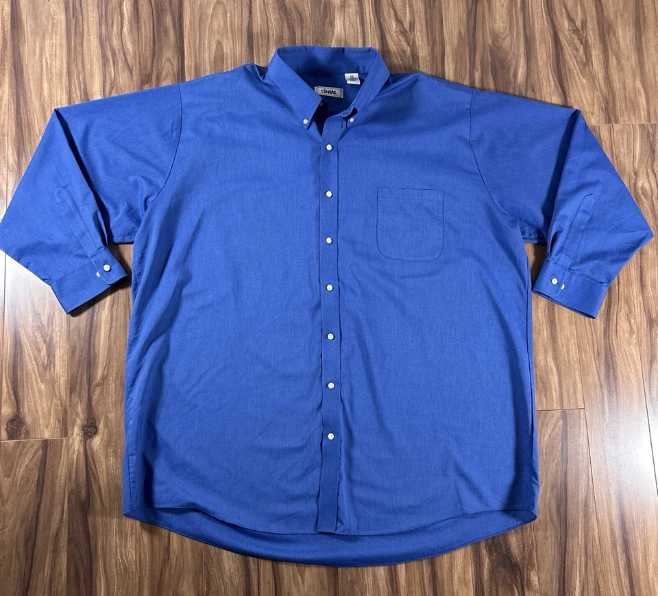 Camisa Cintas Para Hombre 20 LJ Azul Manga Larga Con Botones Foto 2 de 4