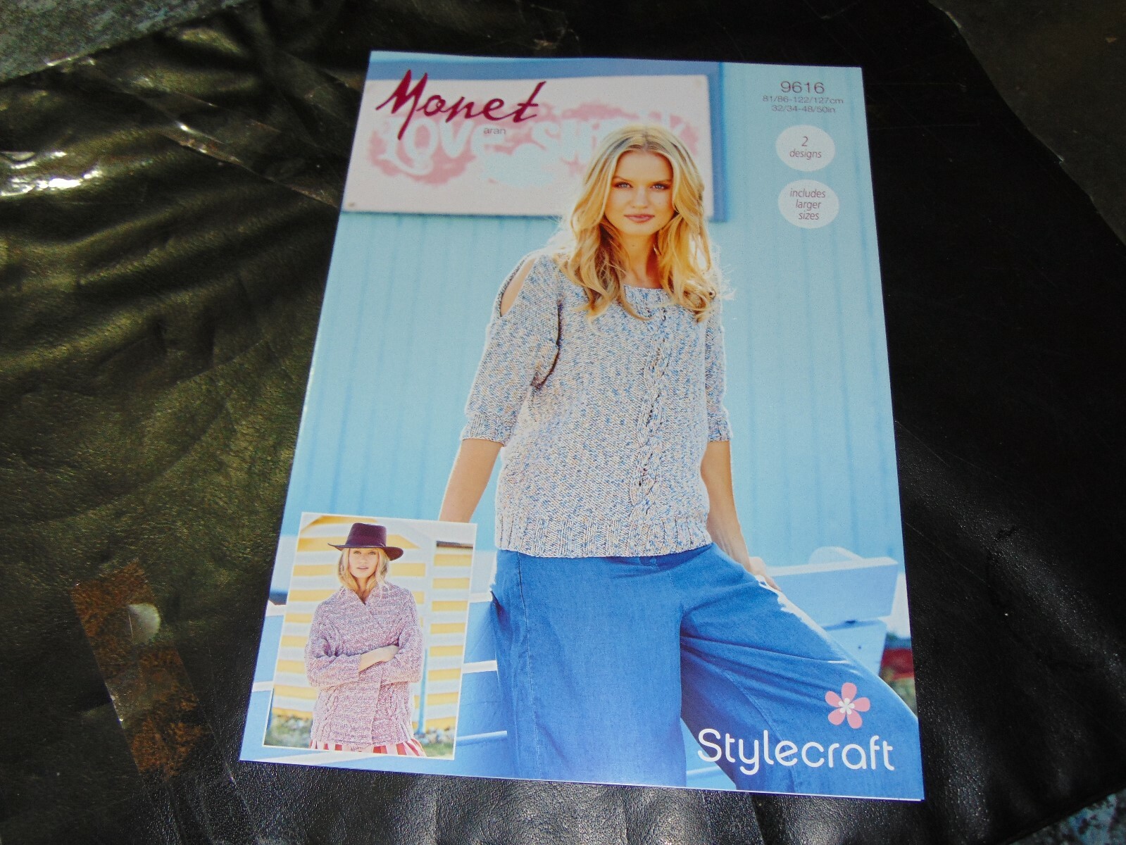 Stylecraft Aran Pattern 9616 2 Designs Sweater & Cardigan 32/34 in - 48/50 ins