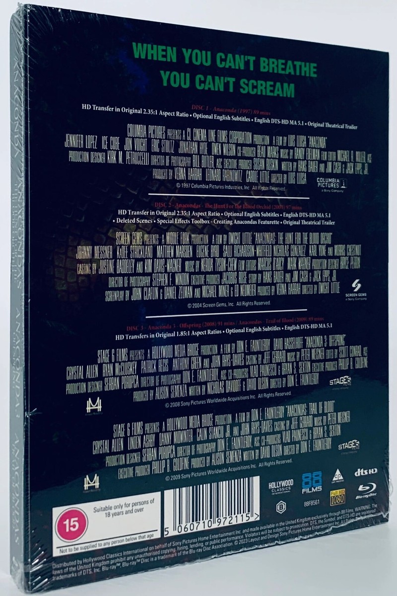 ANACONDA Collection 4 Movie Blu-Ray NEW (USA Compatible) | eBay