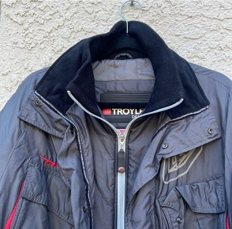 Chaqueta gris Troy Lee Designs Titus Racing Team Moto para hombre talla M Foto 3 de 4