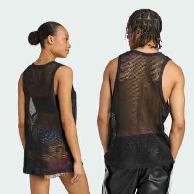 希少　美品　adidas　jeremy scott メッシュタンクトップ　М adidas x Jeremy Scott collaboration mesh Tank Top Shirt