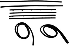 Door Window Belt Weatherstrip Kit 8 Piece Black - for 1967-1972 Chevy C10 Pickup