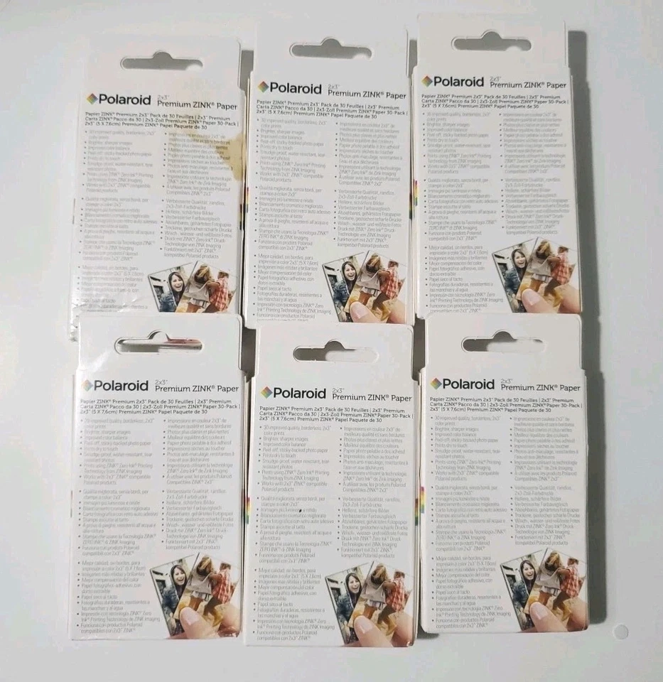 LOT OF 6 - Polaroid ZINK Photo Paper 2x3 Inch New! (150 Sheets Total) - Image 2 of 4