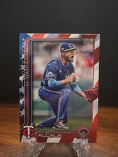 Jorge Alcala 2025 Topps Series 1, Red White Blue Foil 27/76, Twins