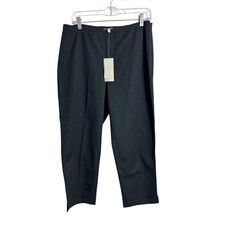 NWT Eileen Fisher Side Zip Slim Ankle Pant Black Size Petite Large