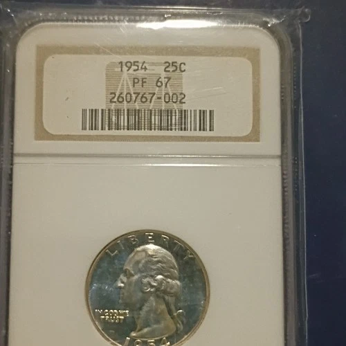 1954 Washington Quarter 25C NGC PF67 Proof Silver Uncirculated Philadelphia Coin