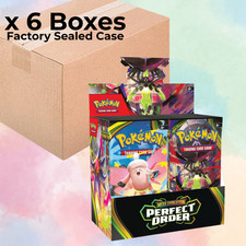 Pokemon Mega Evolution Perfect Order Booster 6 Box Case Presale 