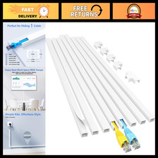 Cord Concealer Kit - 113in Cable Hider for Wall, Easy Install Wire Covers for Ho