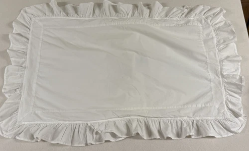 Simply Shabby Chic White Ruffle King Pillow Shams Cottage Core Set Of 2 Flaw
