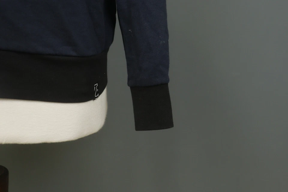 Sudadera con Capucha Lanvin Azul Marino Forrada de Vellón Algodón Calce Regular Manga Larga Cremallera Completa Talla 14 Foto 4 de 4