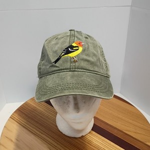 Western Tanager Embroidered Cotton Cap Hat Bird