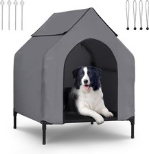 36" Dog House Outdoor Medium Large Dogs Elevated Dog Shelter