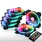 DS 6Pack 120MM RGB PC Cooling Fans, LED Case Fans with Remote Control for Com...