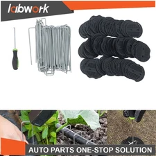 Labwork 201 Pack Landscape Staples With Gasket Washer Caps 6 Inch Garden Stakes