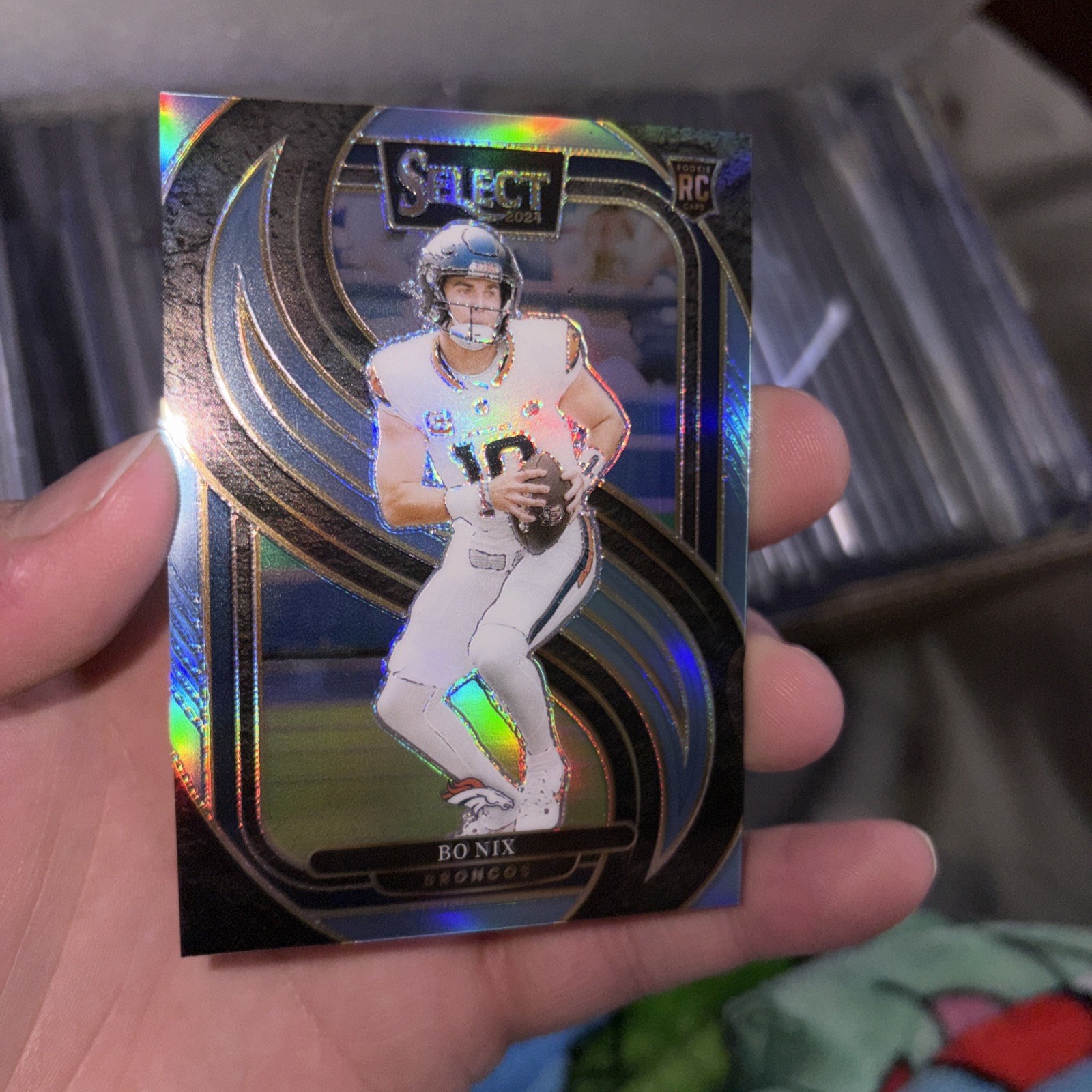2024 Panini Select Bo Nix Premiere Level Light Blue Prizm Rookie SP #117 🔥/99