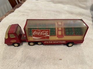 Vintage Coca Cola Buddy L Metal Delivery Truck and Trailer It's the Real Thing