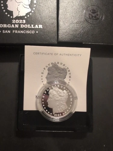 2023-S PROOF Morgan Silver Dollar in Original Government Box + COA