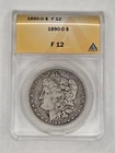 1890 O Morgan Silver Dollar ANACS F12
