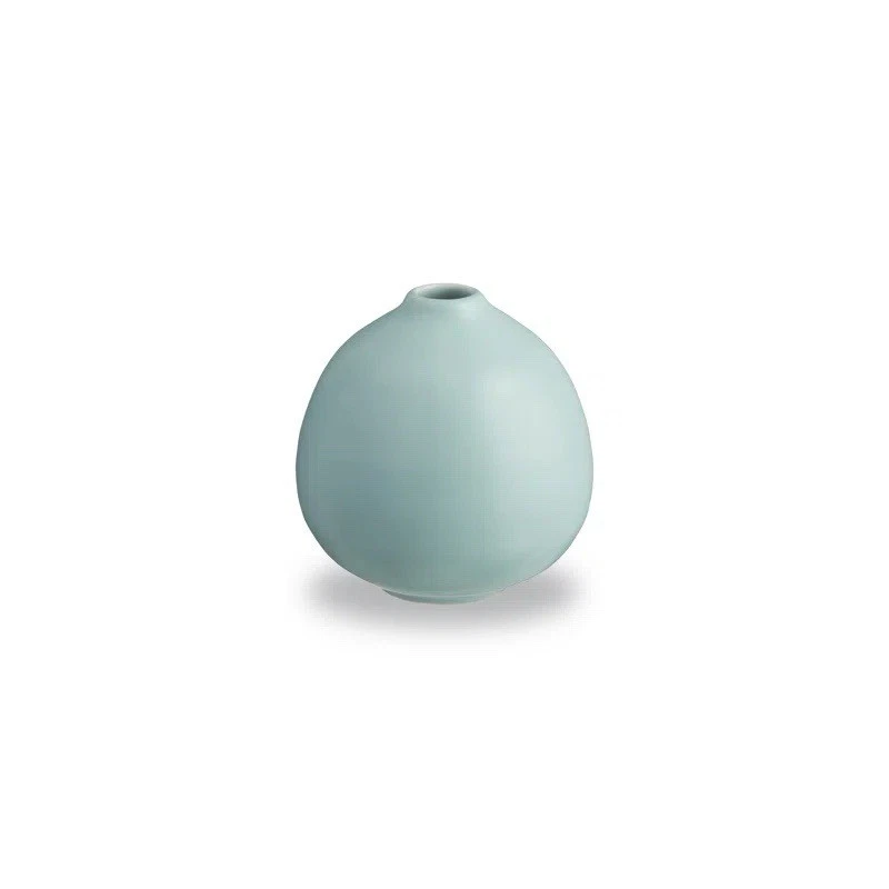 Vase Bloom Ceramic Table Teal Green Decor Classic Spring Summer Pastel Elegant