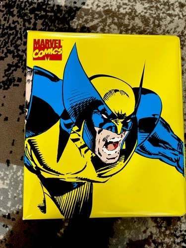 VTG WOLVERINE MARVEL COMICS 1994 3 RING BINDER 90S X-MEN COLLECTOR'S CARDS ALBUM