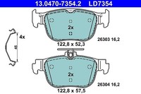 ATE Bremsbelagsatz, Scheibenbremse Hinterachse U.A. FüR Audi, Cupra, Seat
