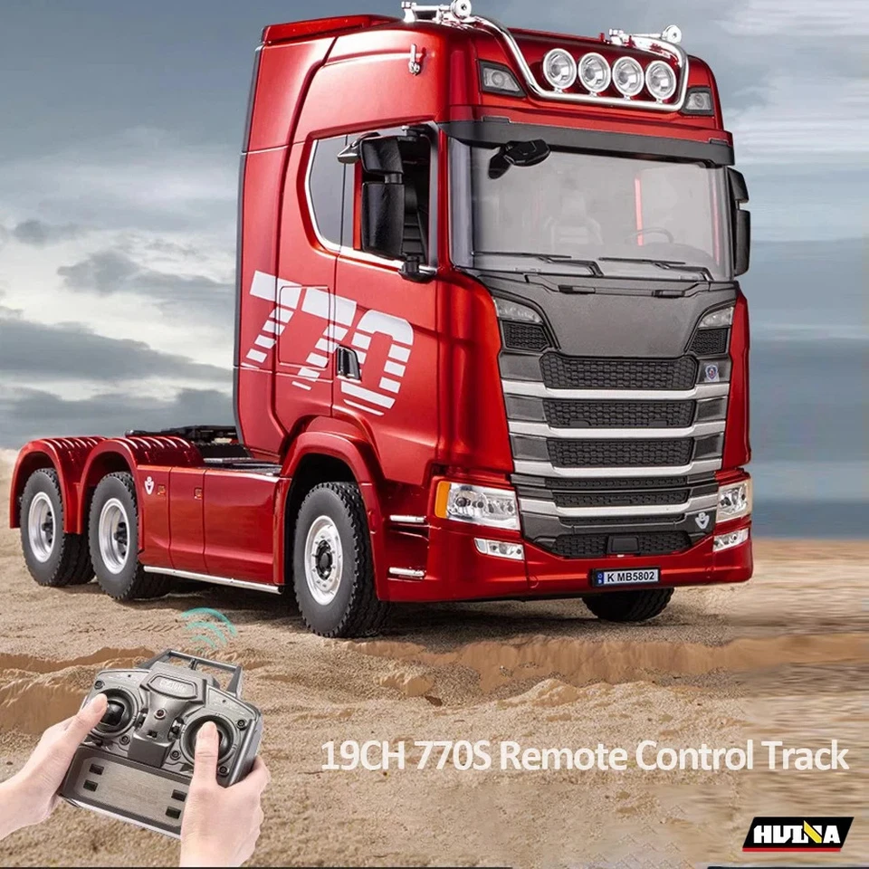 Red - Huina 1/18 19CH RC Truck 1501 770S Scania Alloy Tractor 2.4G Remote Be... - Image 2 of 4