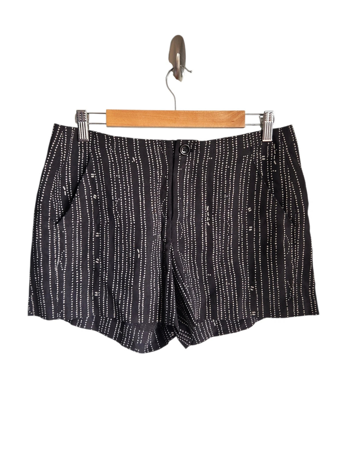 Raquel Allegra Shorts Black Size Small (1) Linen Blend Pockets Lightweight