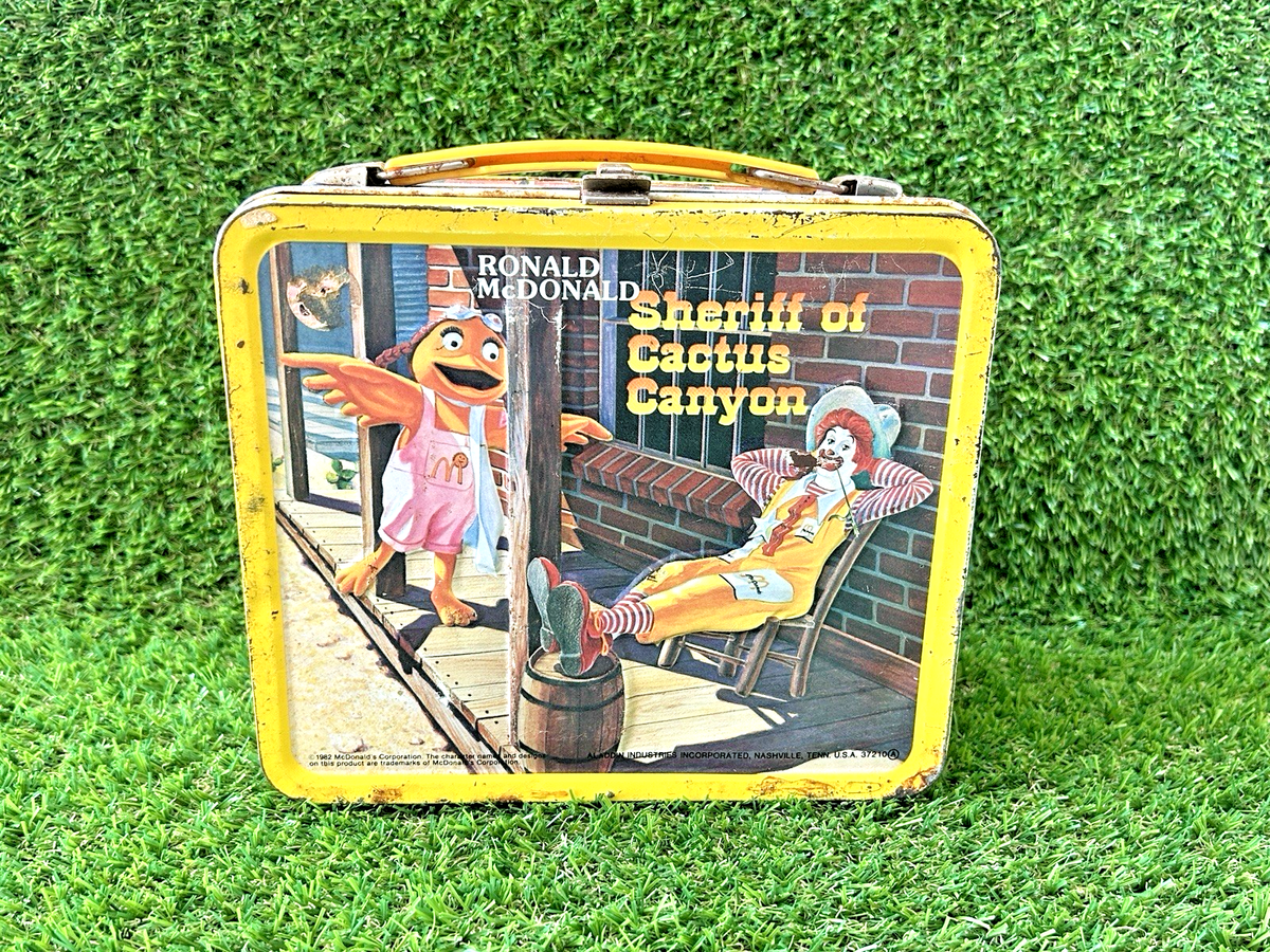 Vintage 1982 McDonald's Metal Lunch Box Aladdin Lunchbox Made In